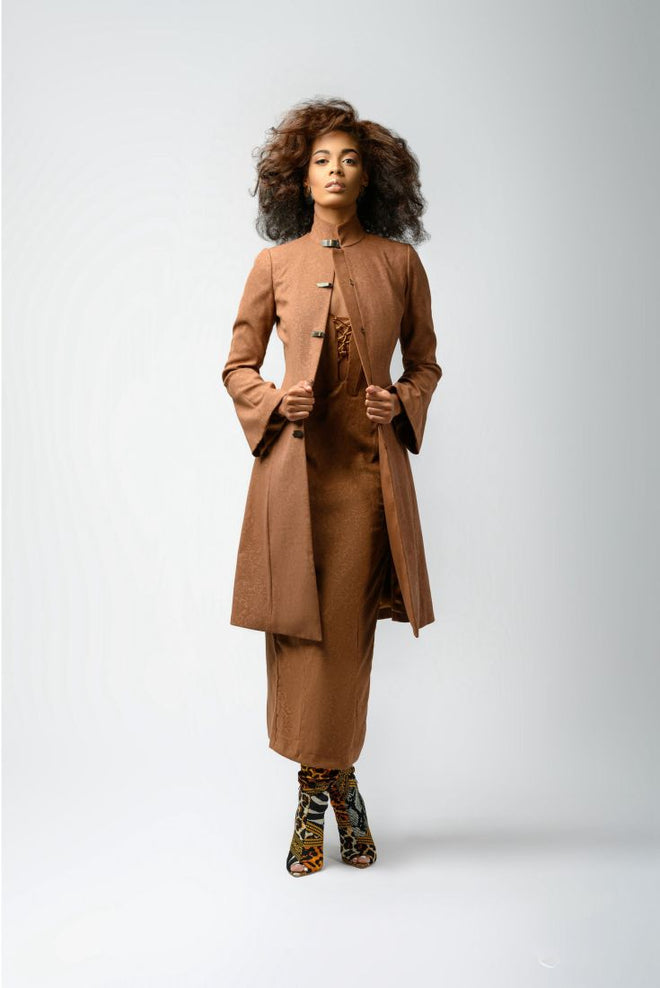 Chocolate brown coat/dress