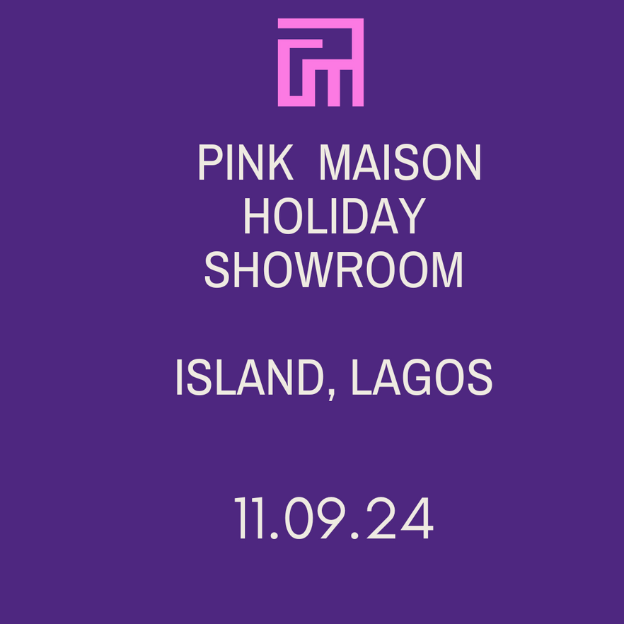 Alt="Pink Maison's Holiday Showroom on November 9, 2024, in Island, Lagos, an exclusive fashion event, featuring emerging designers, an exquisite collection of garments, and where everyone can connect with Pink Maison's designer fashion community."